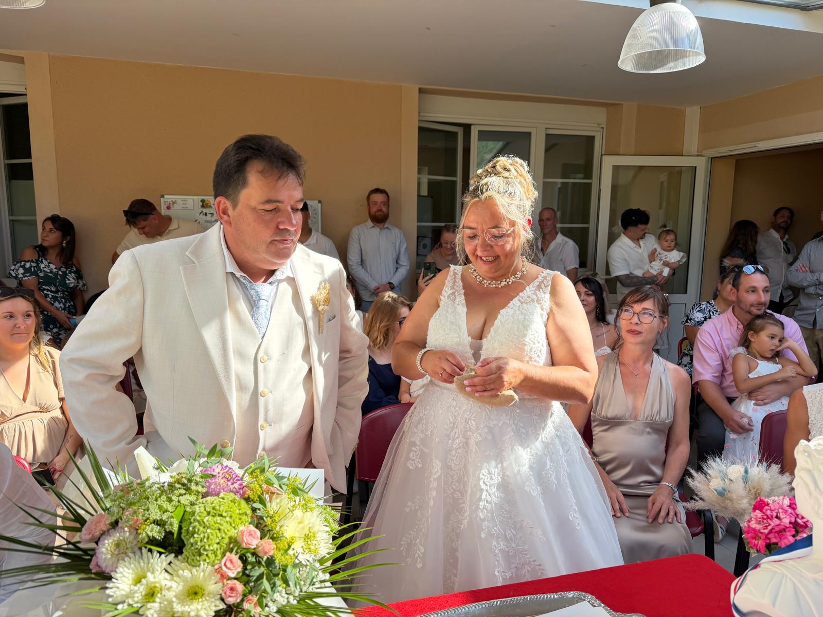Mariage du 8 aout 2026 - échage des alliances - Mairie de Saint Bomer